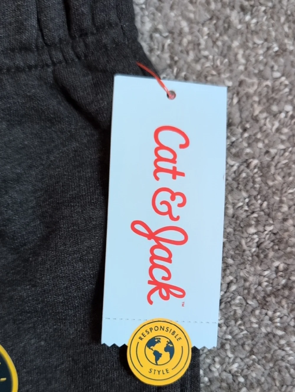 Cat & Jack Kids Gray Skeleton Graphic Jogger Pants NWT